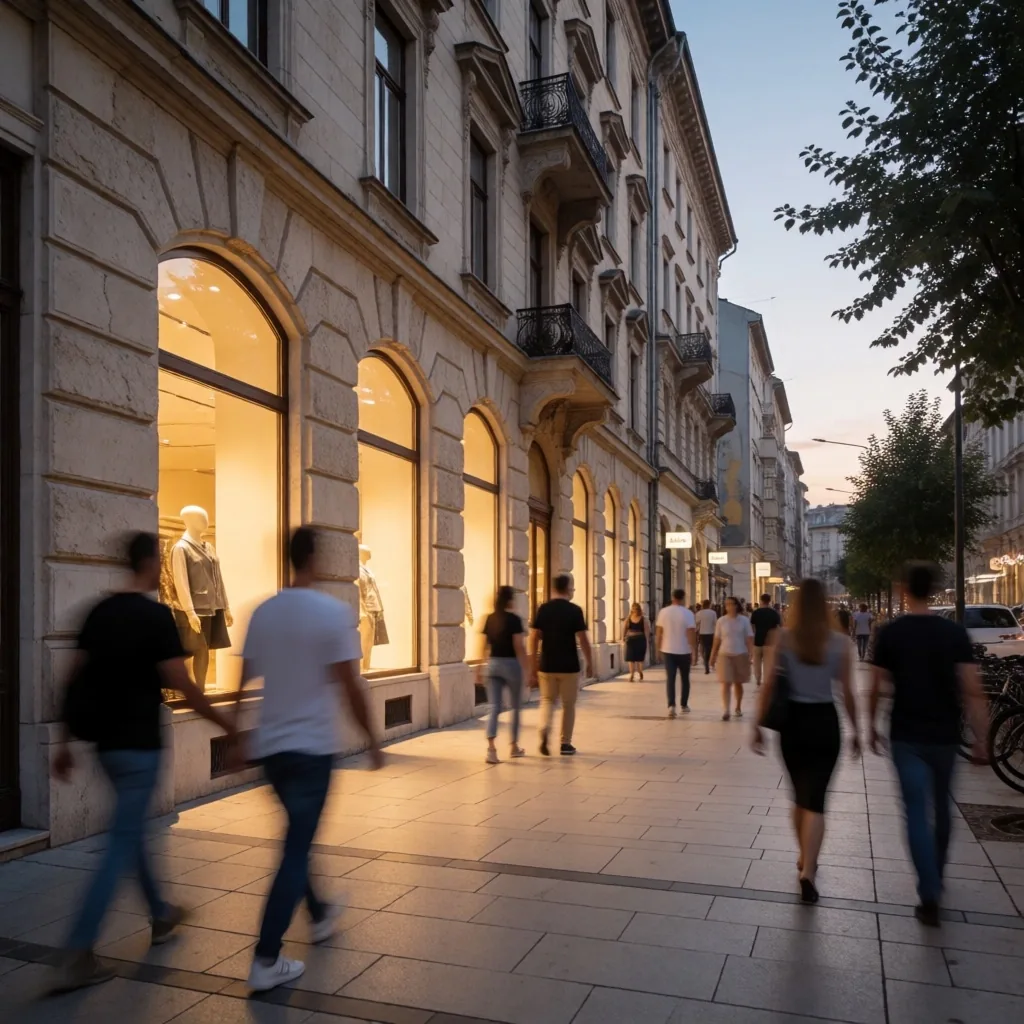 Ulica u centru Sarajeva u večernjim satima